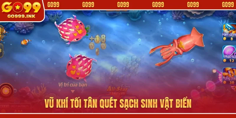 Bắn Cá Online GO99 - Hành Trình Chinh Phục Đại Dương Kỳ Thú 2 Vũ khí tối tân quét sạch sinh vật biển